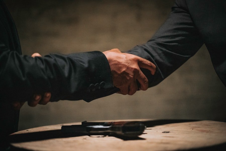 Contractor supplier handshake